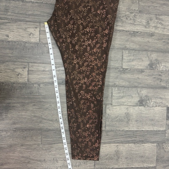 SOFT SURROUNDINGS Coffee Brown Metallic Must Have Tamarack Leggings Size 3X - Picture 11 of 14
